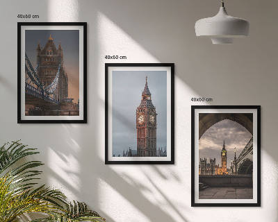 Tavelset ovanför soffa Big Ben-klockan på London Bridge