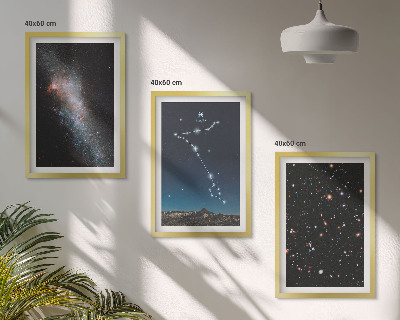 Tavelset ovanför soffa De kosmiska landskapen i Fiskarnas galax