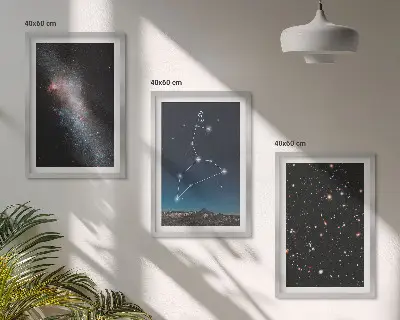 Lejonets stjärnbild galax set om 3 tavlor