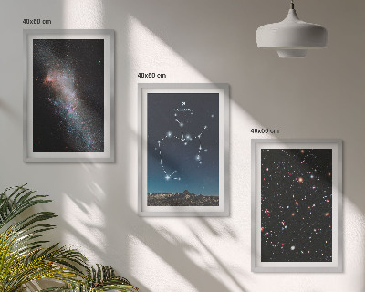 Tavelpaket med ramar Galaxer konstellationer rymden Skytten