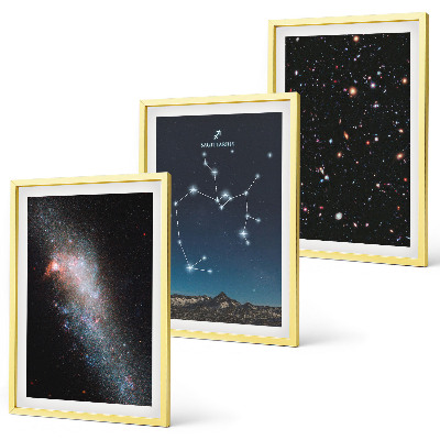 Tavelpaket med ramar Galaxer konstellationer rymden Skytten