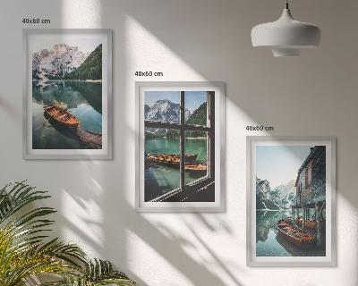 Tavelpaket med ramar Bergsjö båthus