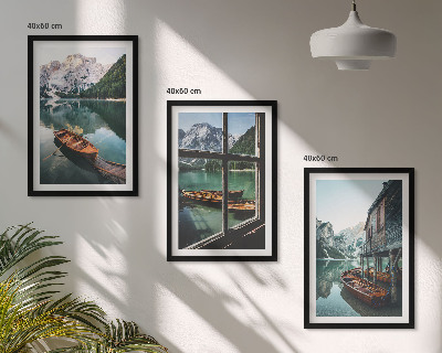 Tavelpaket med ramar Bergsjö båthus