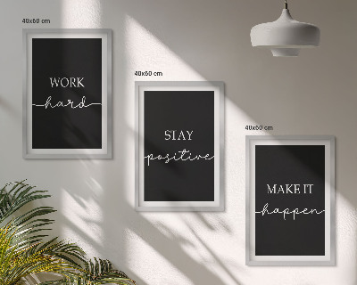 Tavelpaket med ramar Eleganta motiv på svart