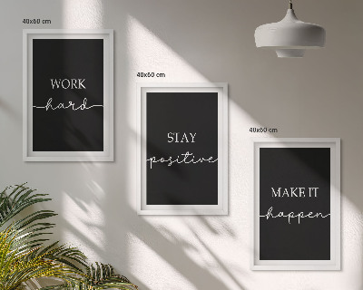 Tavelpaket med ramar Eleganta motiv på svart