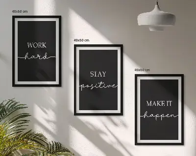 Tavelset med ramar eleganta motiv i svart