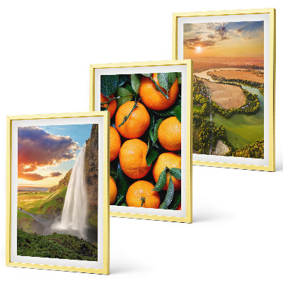 Tavelpaket med ramar Orange Mountain vattenfall