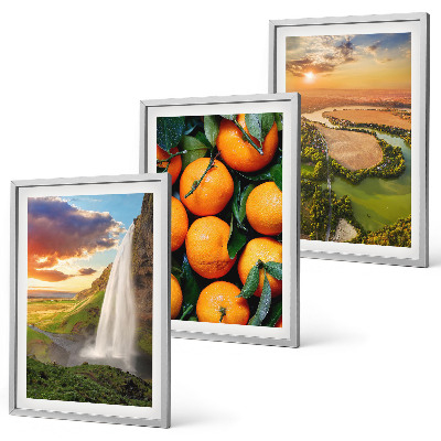 Tavelpaket med ramar Orange Mountain vattenfall