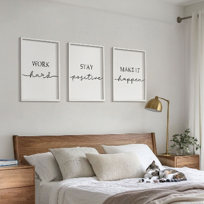 Tavelpaket med ramar Minimalistiska motiverande inskriptioner