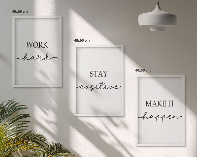 Tavelpaket med ramar Minimalistiska motiverande inskriptioner