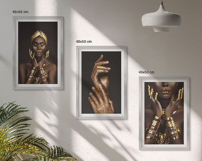Tavelpaket med ramar Porträtt av afrikanska kvinnor