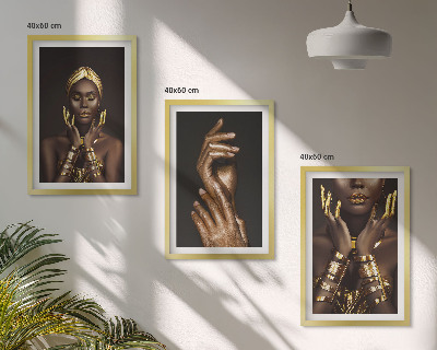 Tavelpaket med ramar Porträtt av afrikanska kvinnor
