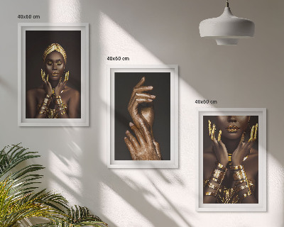 Tavelpaket med ramar Porträtt av afrikanska kvinnor