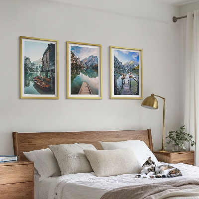 Tavelpaket med ramar Sjöberg träbåtar