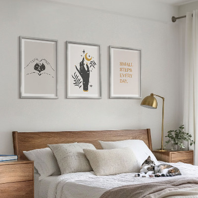 Tavelpaket med ramar Minimalistiska boho-illustrationer