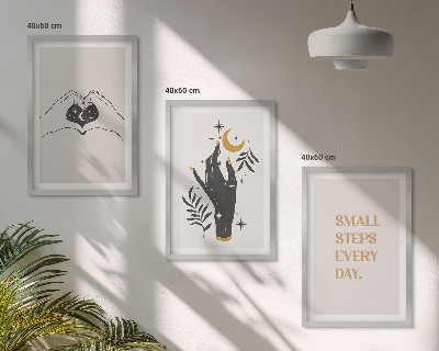 Tavelpaket med ramar Minimalistiska boho-illustrationer