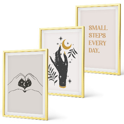 Tavelpaket med ramar Minimalistiska boho-illustrationer