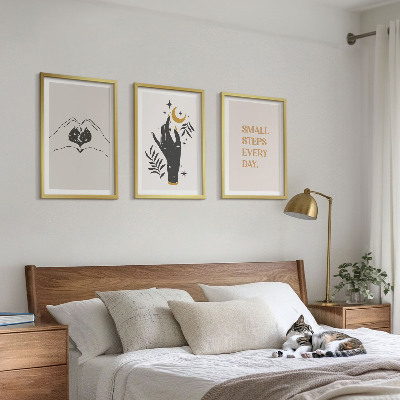 Tavelpaket med ramar Minimalistiska boho-illustrationer