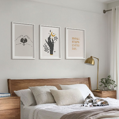 Tavelpaket med ramar Minimalistiska boho-illustrationer