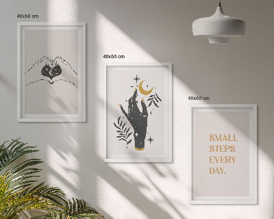 Tavelpaket med ramar Minimalistiska boho-illustrationer