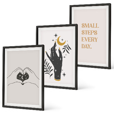 Tavelpaket med ramar Minimalistiska boho-illustrationer