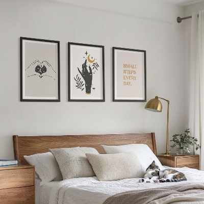 Tavelpaket med ramar Minimalistiska boho-illustrationer