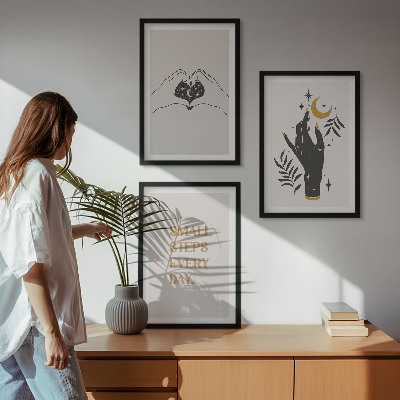 Tavelpaket med ramar Minimalistiska boho-illustrationer