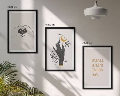 Tavelpaket med ramar Minimalistiska boho-illustrationer