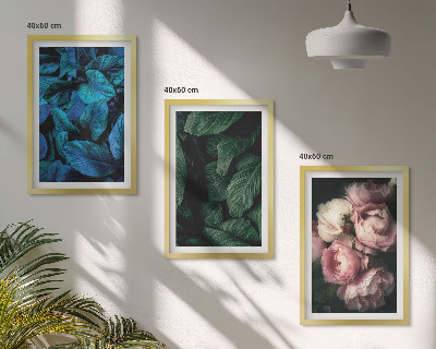 Tavelpaket med ramar Blad, blommor, olika färger