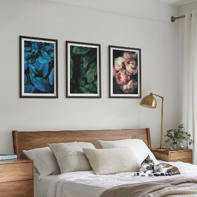 Tavelpaket med ramar Blad, blommor, olika färger