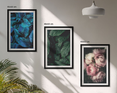 Tavelpaket med ramar Blad, blommor, olika färger
