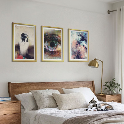 Tavelpaket med ramar Porträtt av en kvinna med abstrakta känslor