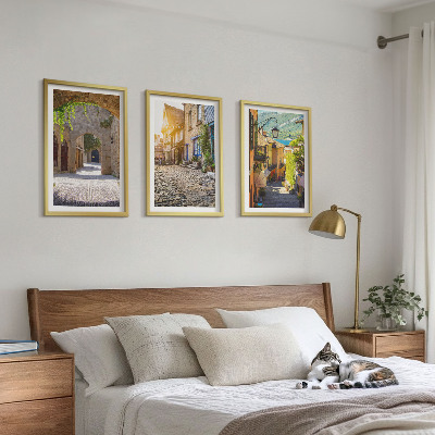 Tavelpaket med ramar Charmiga stengator