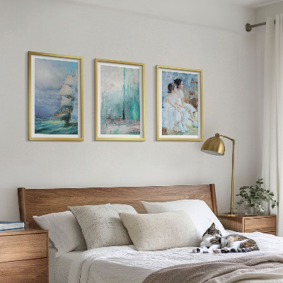 Tavelset ovanför soffa Fartygshavs abstrakt dansare