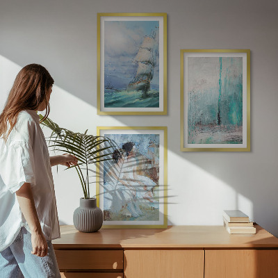 Tavelset ovanför soffa Fartygshavs abstrakt dansare