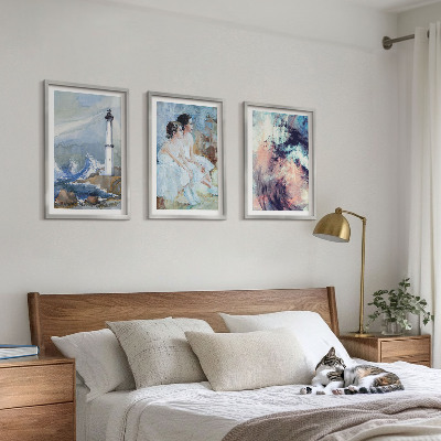 Tavelset ovanför soffa Fyr abstrakt dansare
