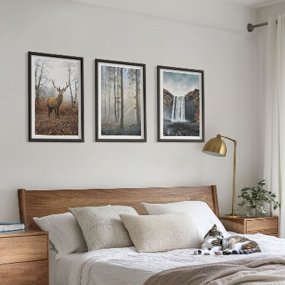 Tavelset ovanför soffa Skogslandskap vild natur