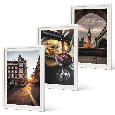 Tavelset ovanför soffa Bilder stad mat London