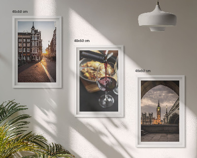 Tavelset ovanför soffa Bilder stad mat London