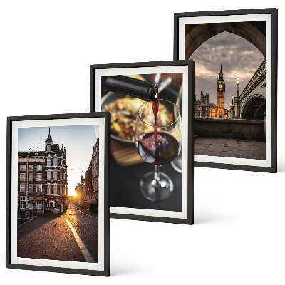Tavelset ovanför soffa Bilder stad mat London
