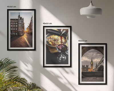 Tavelset ovanför soffa Bilder stad mat London