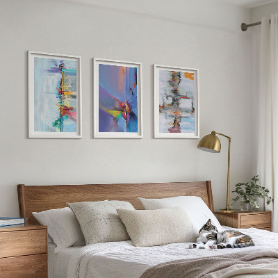 Tavelpaket med ramar Abstrakta målningskompositioner