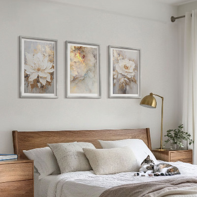 Tavelpaket med ramar Blommor ljus abstrakt bakgrund