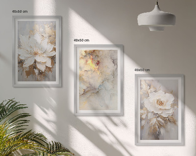 Tavelpaket med ramar Blommor ljus abstrakt bakgrund