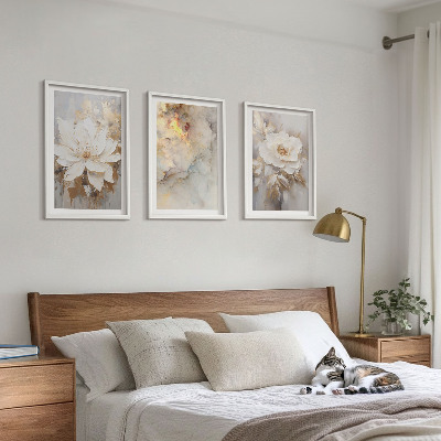Tavelpaket med ramar Blommor ljus abstrakt bakgrund