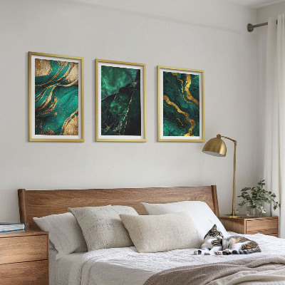 Set om 3 tavlor Eleganta stenmönster
