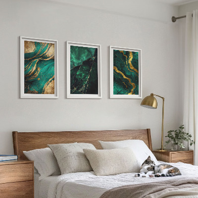Set om 3 tavlor Eleganta stenmönster