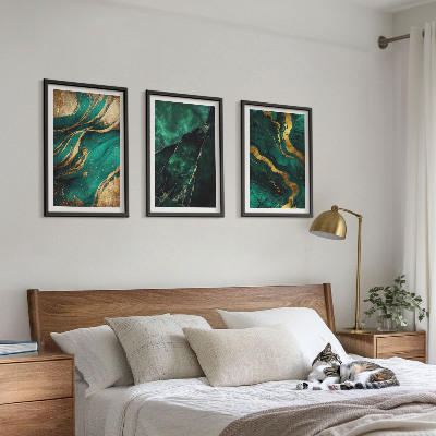 Set om 3 tavlor Eleganta stenmönster