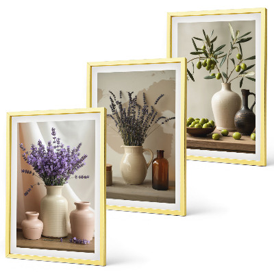 Tavelpaket med ramar Lavendelblommor oliver kärl