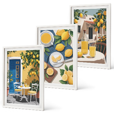 Set om 3 tavlor Patio Sun Lemonade